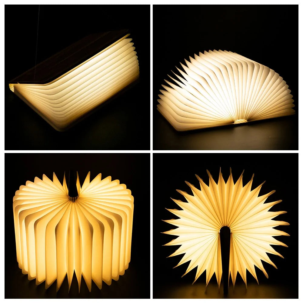 LED Wooden Book Lamp Night Lights