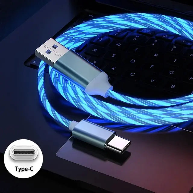 Glowing LED Light 3-in-1 Cable