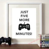 Video Game Prints Black White Posters Teen Boy Bedroom Decor