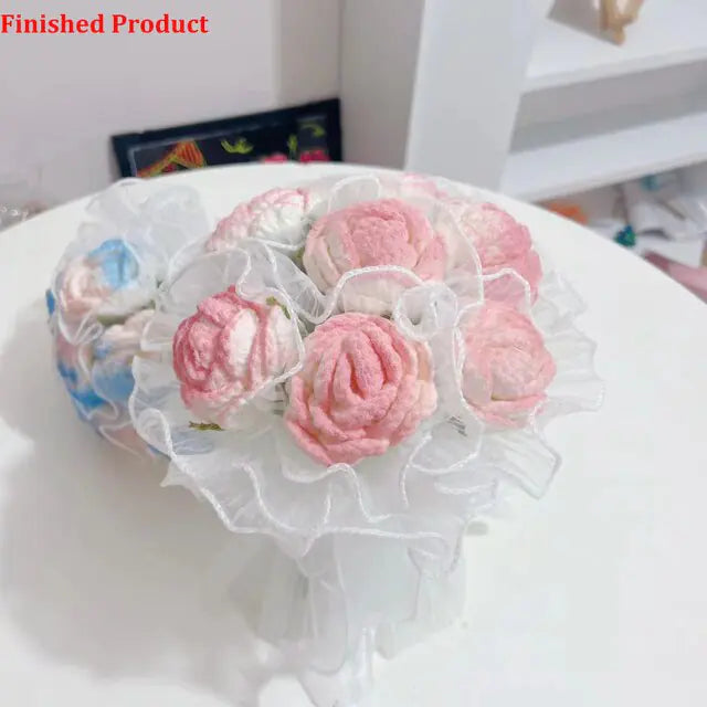 Hand-Woven Home Decorate Fake Flowers Bouquet