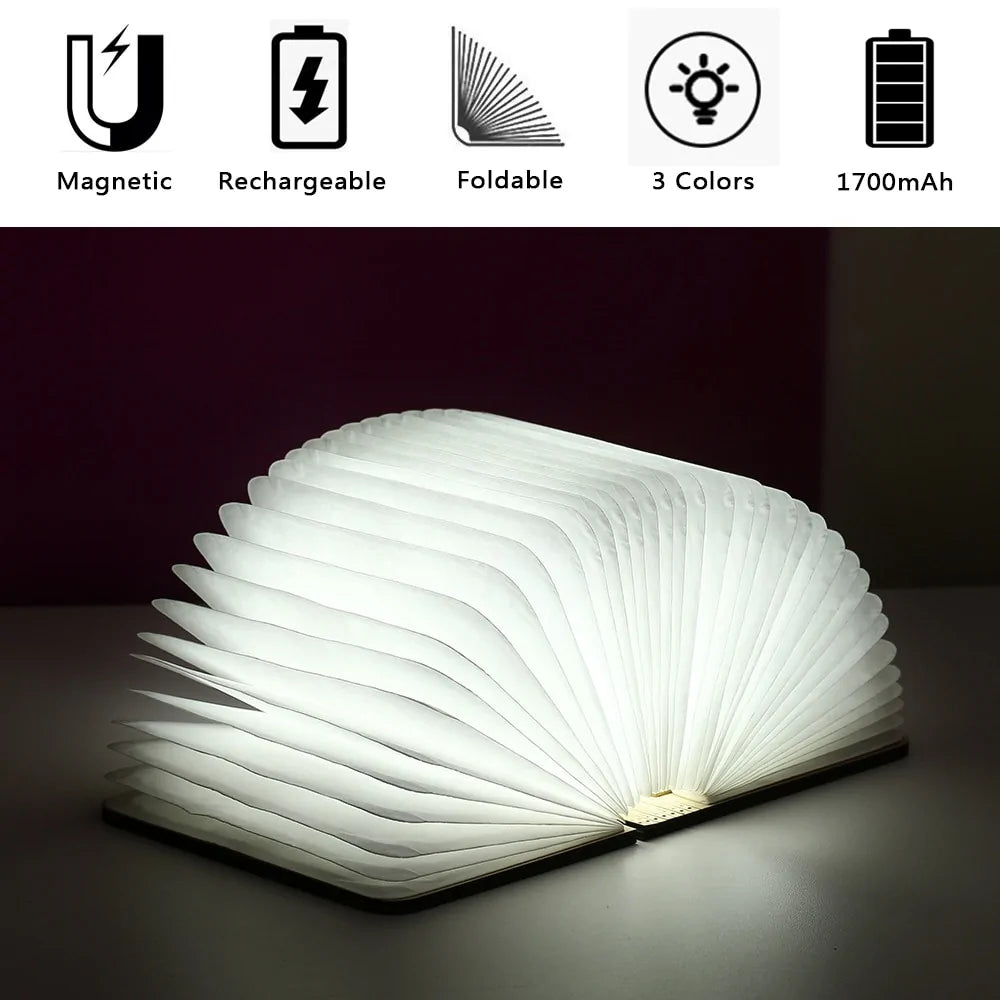 3 Colors LED Book Lamp