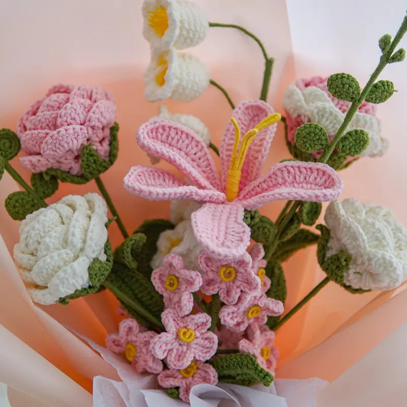 Hand-Woven Home Decorate Fake Flowers Bouquet