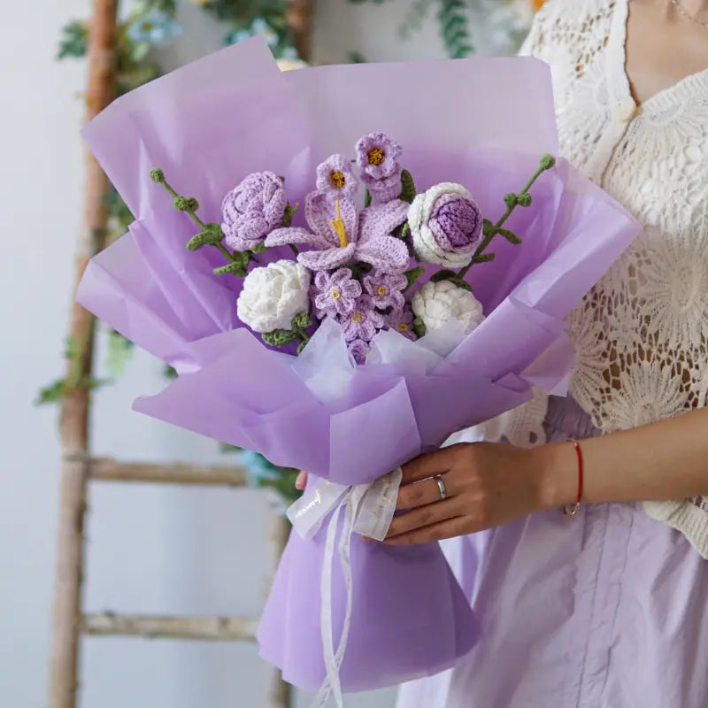 Hand-Woven Home Decorate Fake Flowers Bouquet