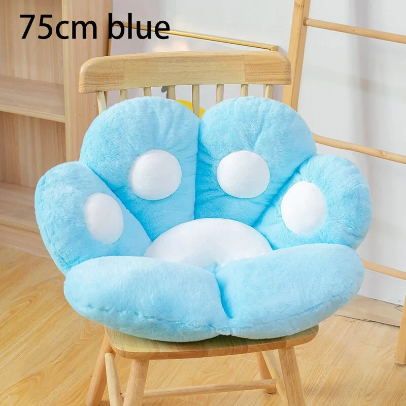 Cat Bear Paw Plush Seat Cushion - Indoor Floor Stuffed Sofa Decor Pillow