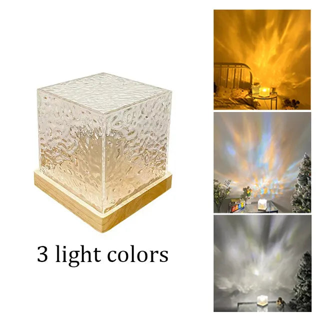 Crystal Lamp Water Ripple Projector Night Light