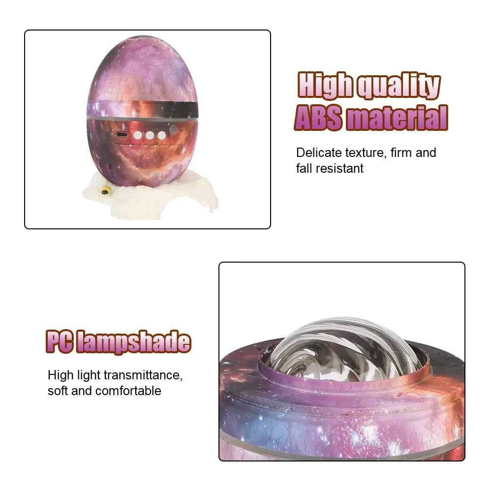 Starry Sky Dinosaur Egg Night Light Bluetooth Speaker