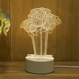 USB Acrylic 3D Night Light Lamp