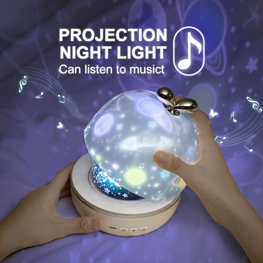 Starry Sky Rotate LED Night Light With Speaker