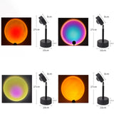 Sunset Projection Night Light: Galaxy Atmosphere Rainbow Lamp for Bedroom Decoration