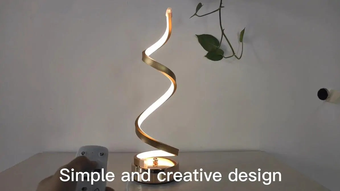 LED Spiral Curved Desk Lamp