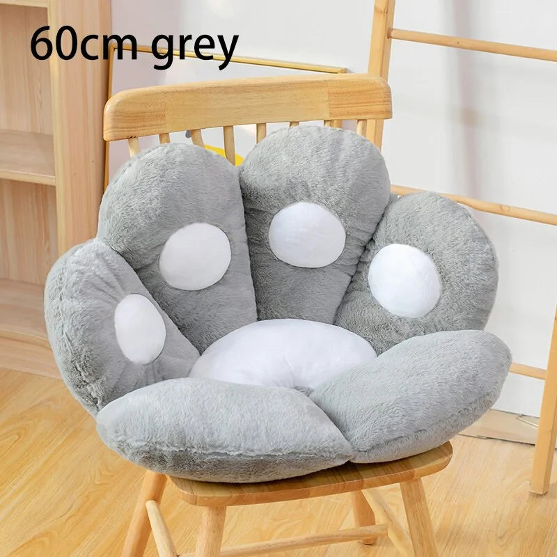 Cat Bear Paw Plush Seat Cushion - Indoor Floor Stuffed Sofa Decor Pillow