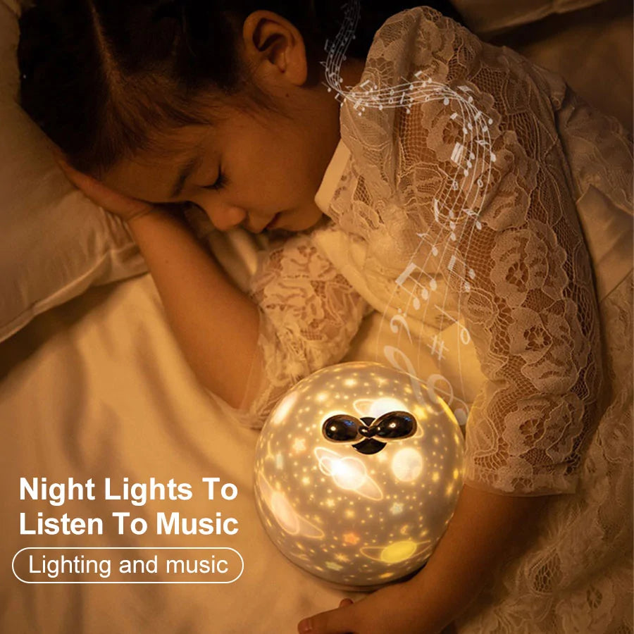 Starry Sky Rotate LED Night Light With Speaker