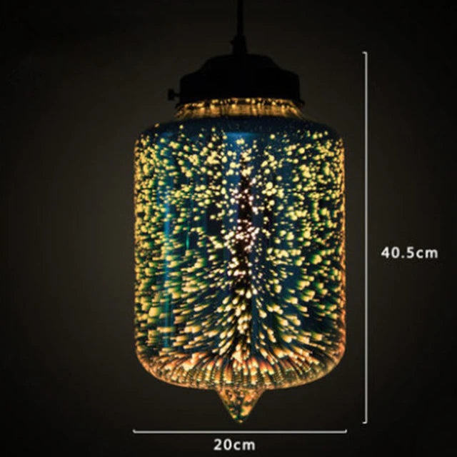 Modern 3D  Glass Shade Pendant Lamp Lights