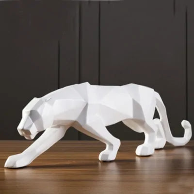 Abstract Resin Leopard Statue: Modern Home Office Decoration Gift